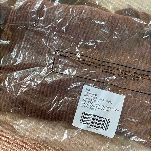 NWT Anthropologie Maeve Cross-Back Sweater Cocoa Brown Large - Picture 3 of 8